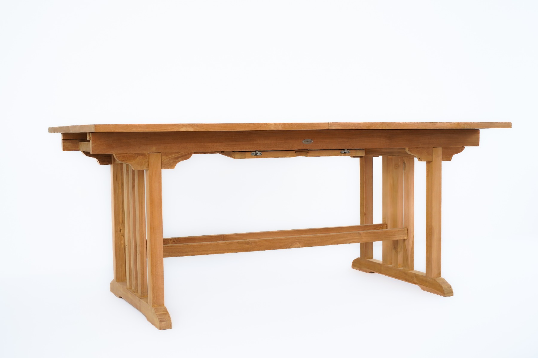 Uitschuifbare rechthoekige teak tuintafel van 180 tot 240 cm, ideaal voor grote en kleine gezelschappen - view 4