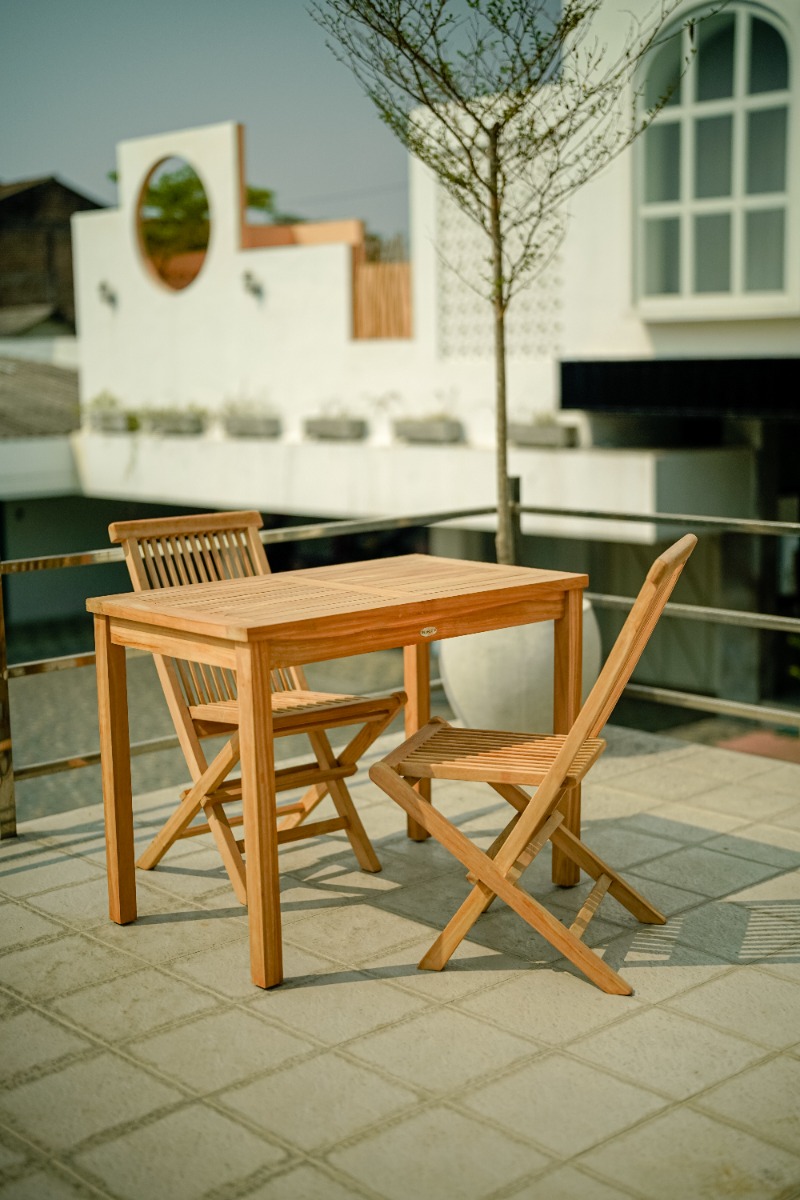 Teak tuintafel | 120x60x75 - DEVI-ST012 - view 3