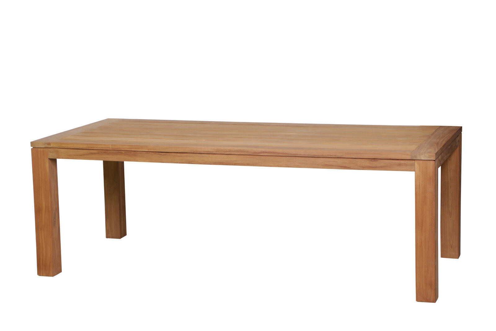 Nelson teak tuintafel 250x100 cm van massief teakhout met robuuste poten - view 4