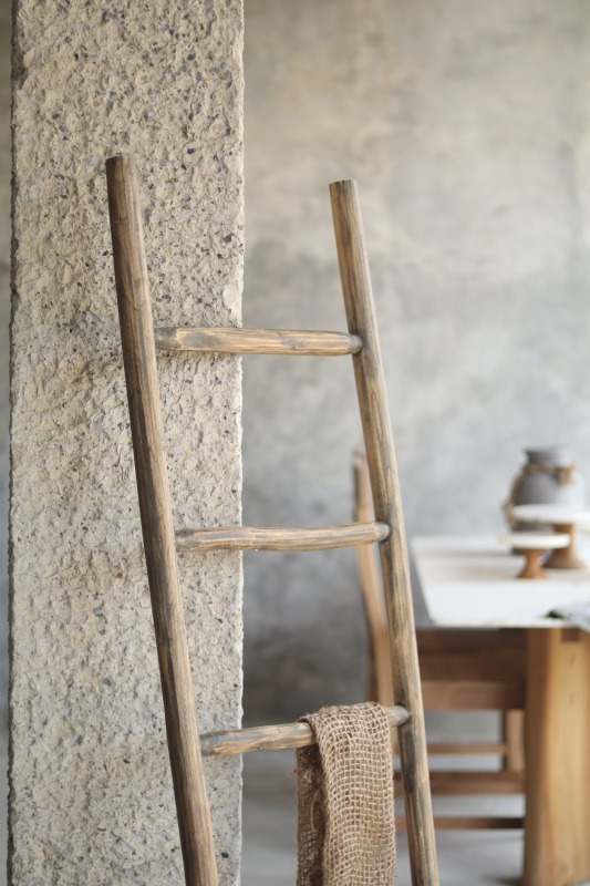 Teak Decoratie ladder rustiek Teakea - view 3