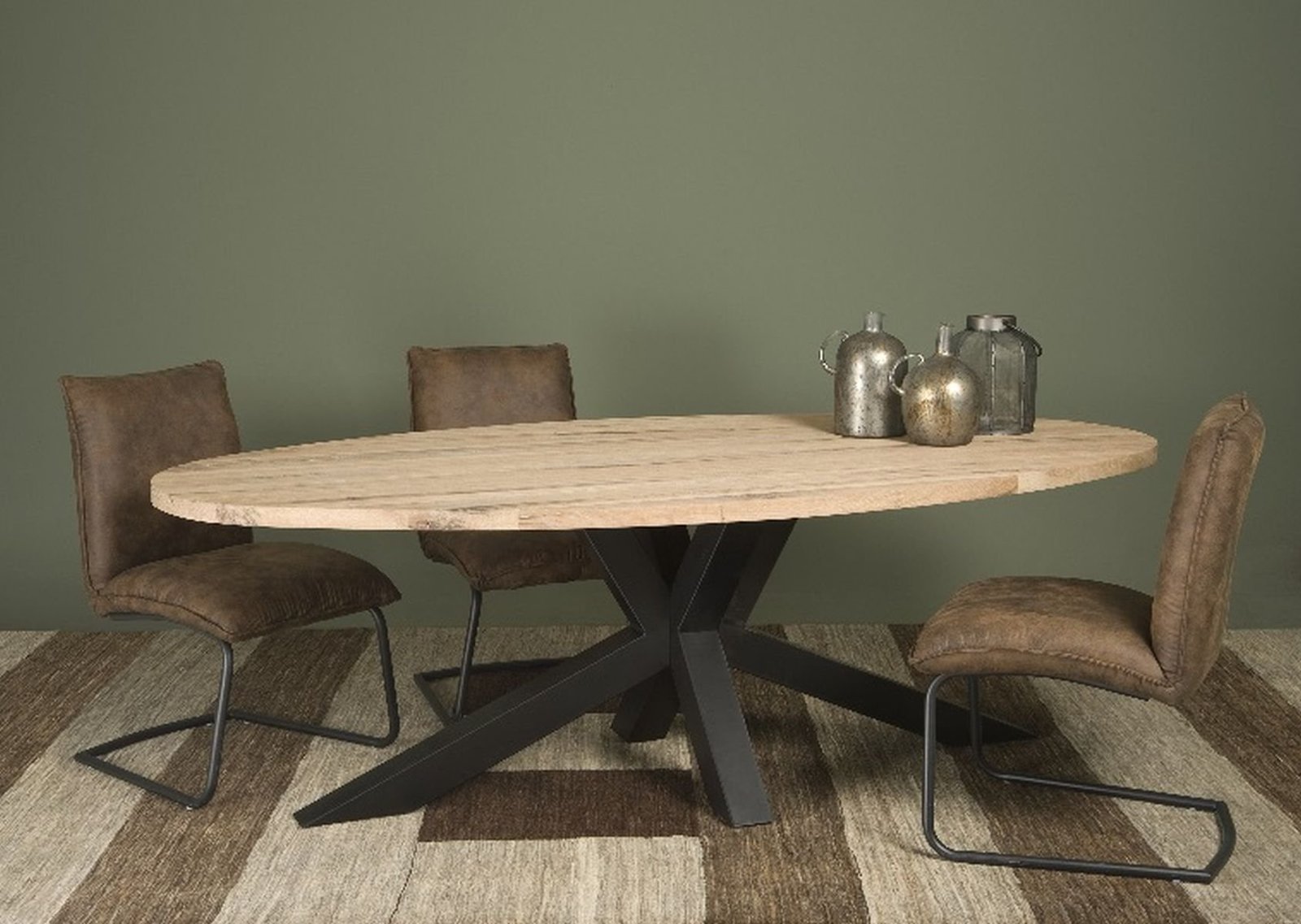 Andros | Ovale Matrix Eettafel | 200x100x77 - TWR-BM0135 - alternate view