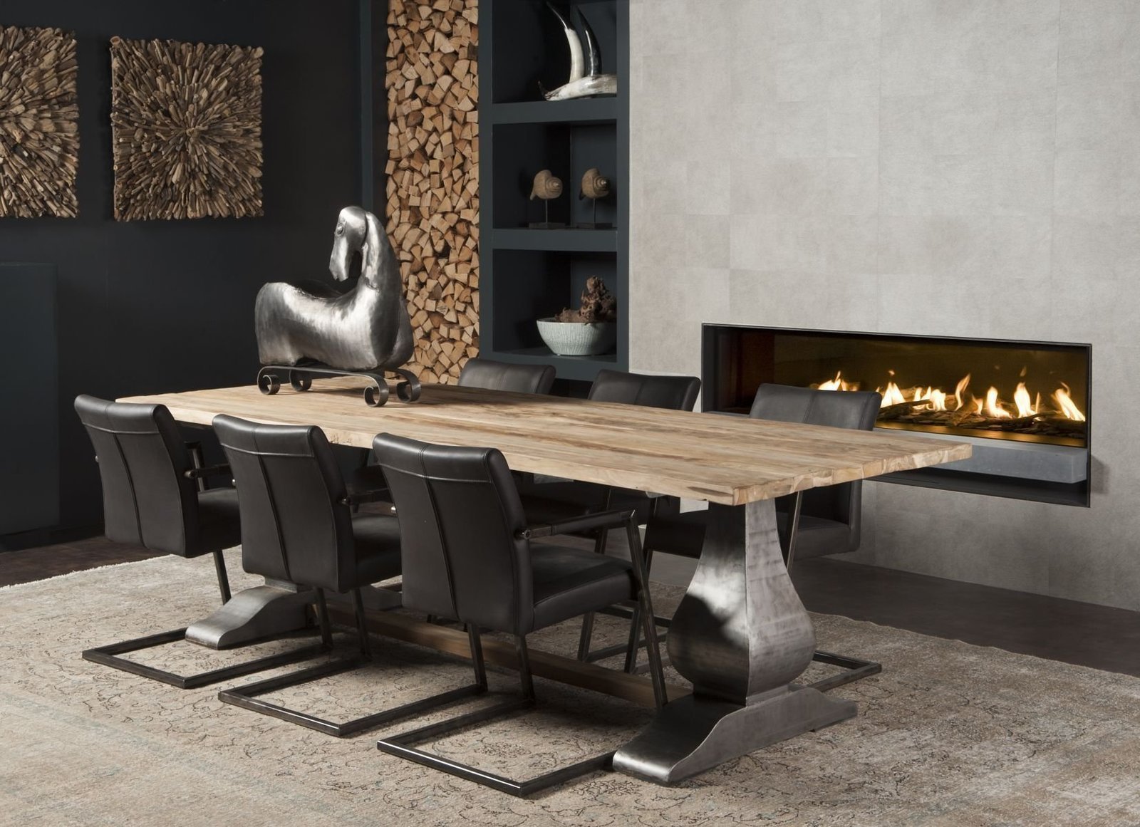 Prato | Industriële Teak Kloostertafel | 200x100x78 - TWR-PF0090 - view 3