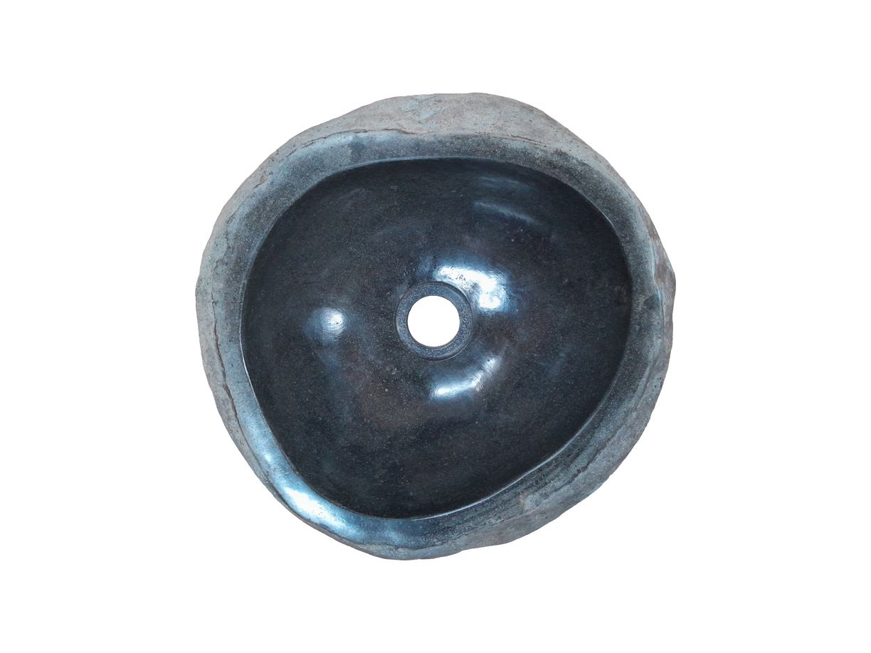 Unieke rivierstenen waskom in natuurlijke grijstinten, glad gepolijst aan de binnenkant met een ruwe natuurlijke buitenkant, afmetingen 30 x 28 x 15 cm, versterkt de elegantie en functionaliteit in uw badkamer - view 3 Unieke rivierstenen waskom in natuurlijke grijstinten, glad gepolijst aan de binnenkant met een ruwe natuurlijke buitenkant, afmetingen 30 x 28 x 15 cm, versterkt de elegantie en functionaliteit in uw badkamer - view 3