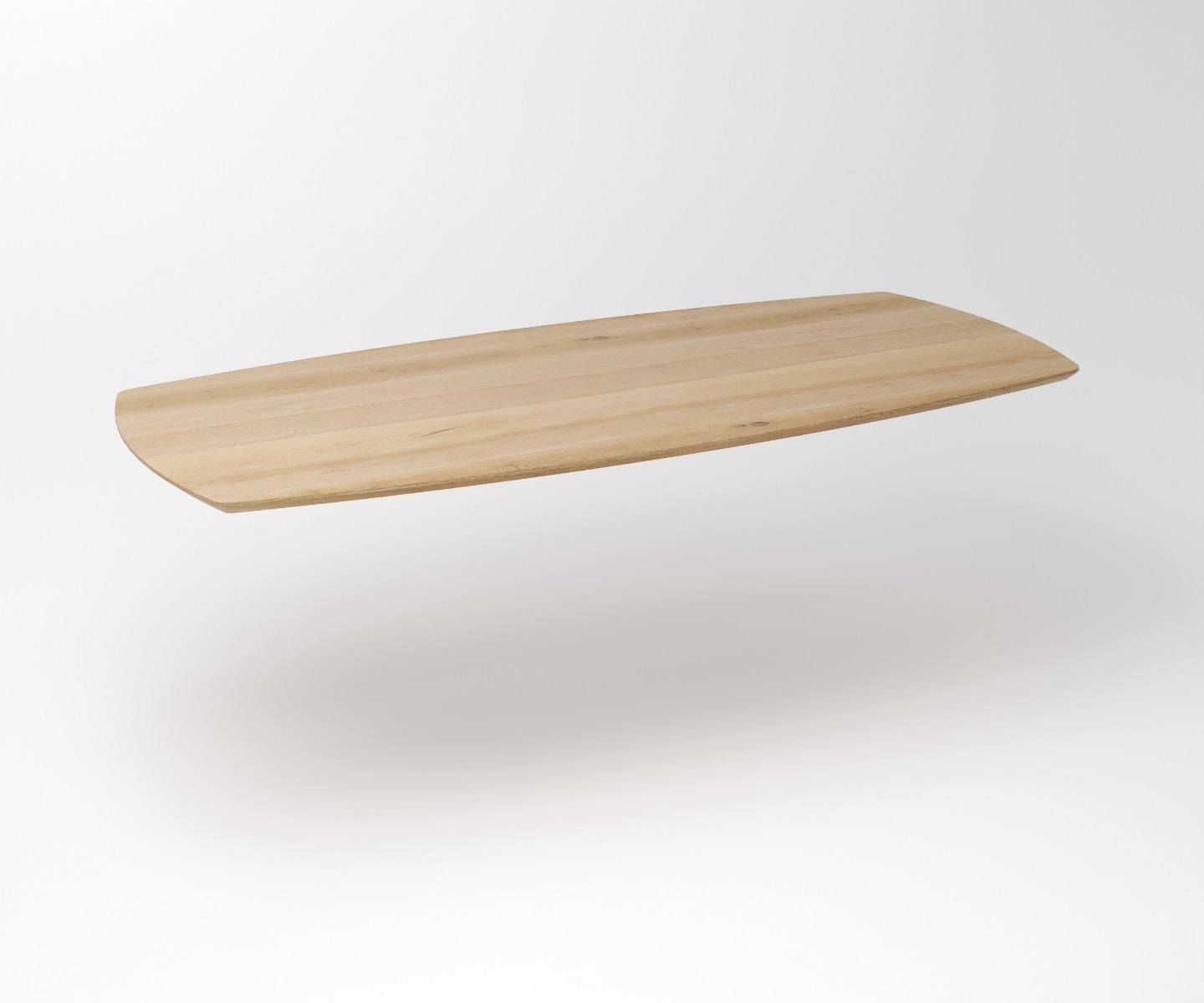 Lifestyle eettafel eikenhout met zwart metalen kruispoot, gedekt met servies en mensen in een licht Japandi interieur. - view 3