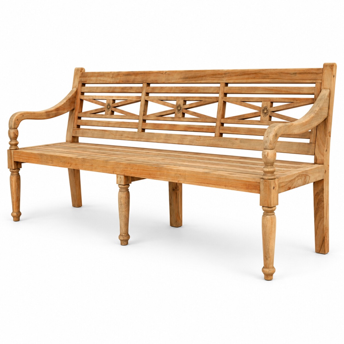 Teak Stationsbank 200 breed Batavia  - alternate view