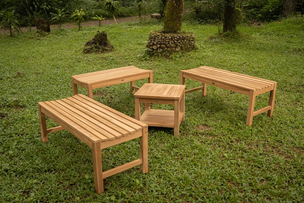 Teak Tennisbank Slater 150cm | Massief Hout | Ergonomisch - view 4