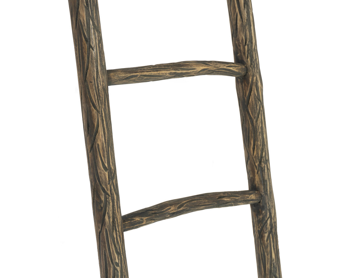 Decoratie ladder Teak Carved Bruin 175 – productfoto - alternate view