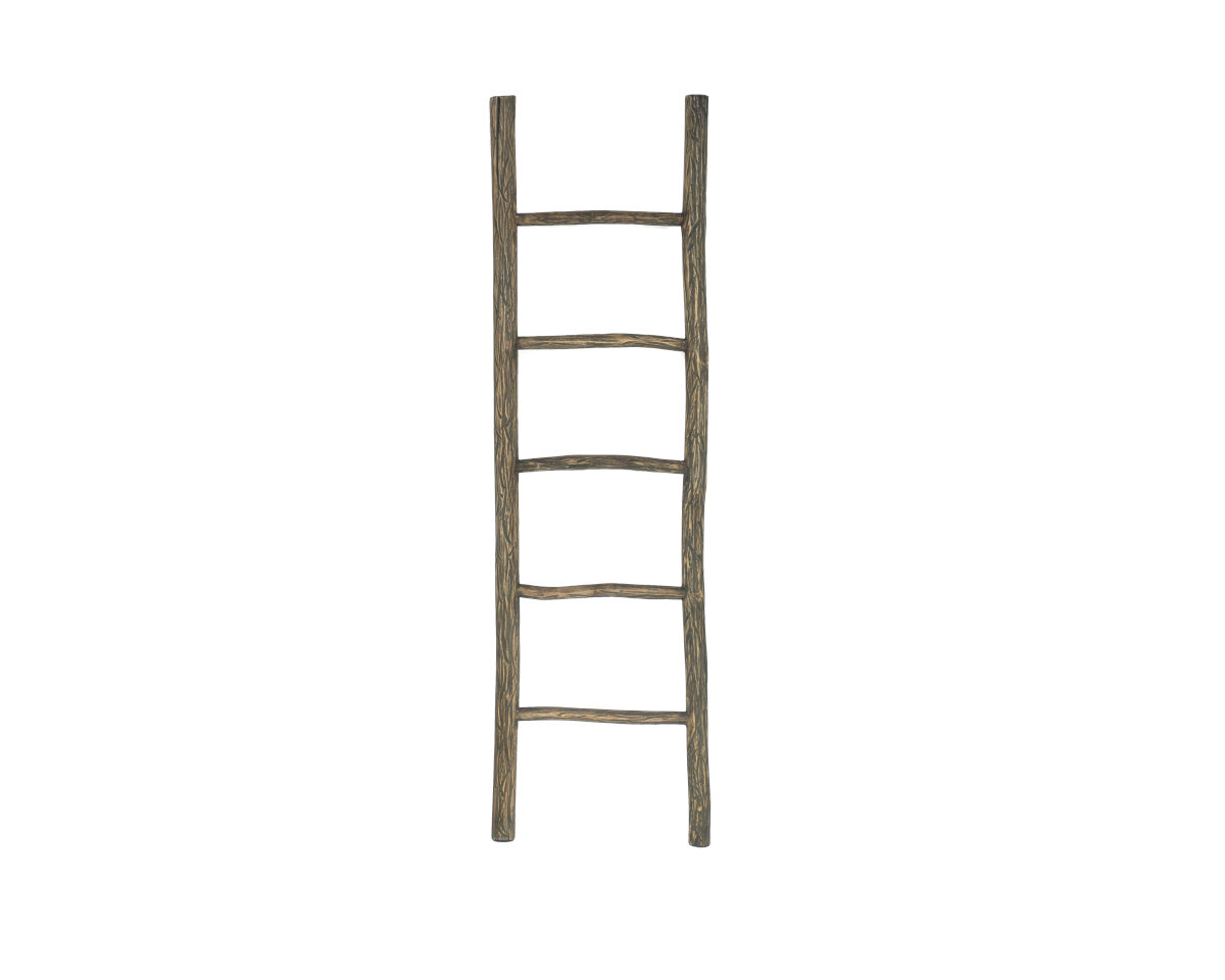 Decoratie ladder Teak Carved Bruin 175 – productfoto - view 3