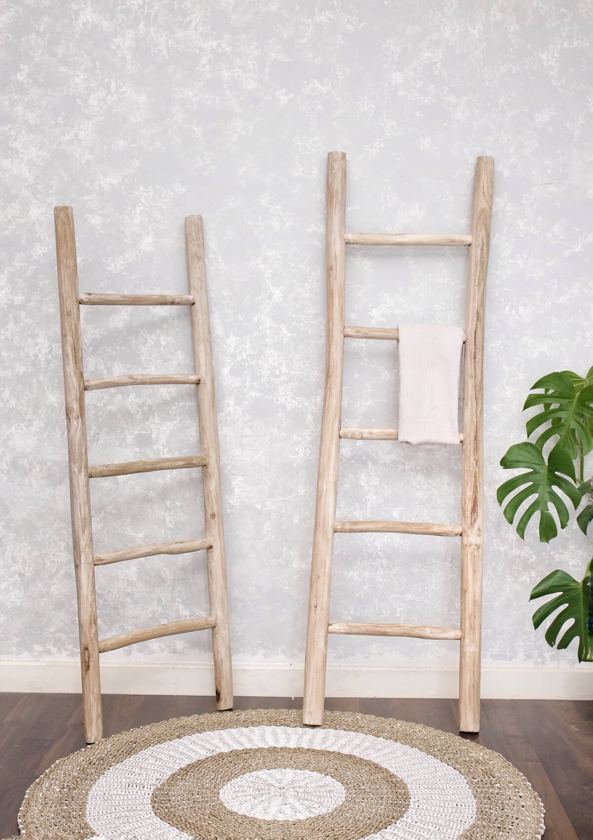Decoratie ladder Rustiek Wit 175 – productfoto - view 3