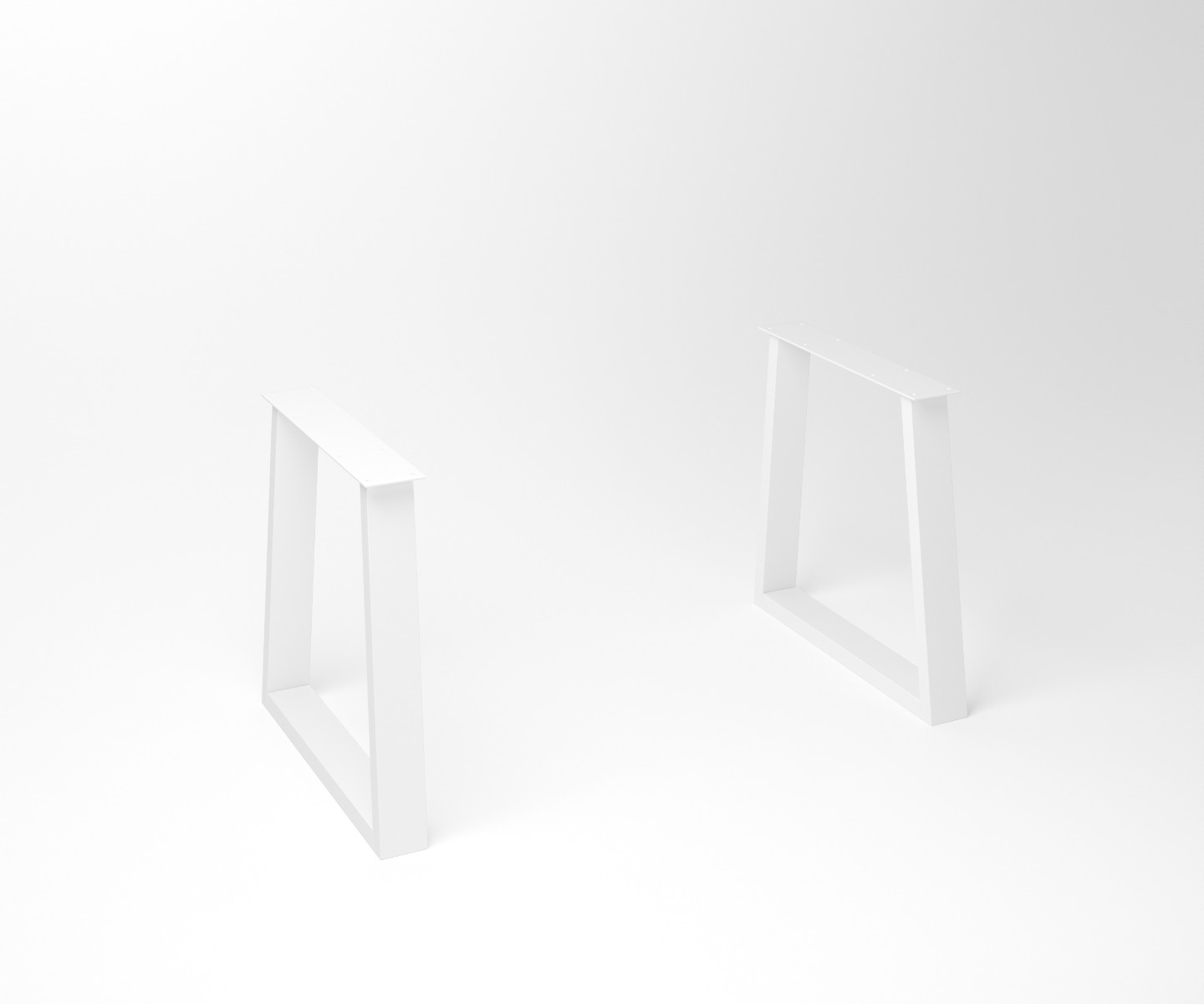 Notenhouten eettafel Duncan | 2-Trapezium Fineline Frame White - alternate view