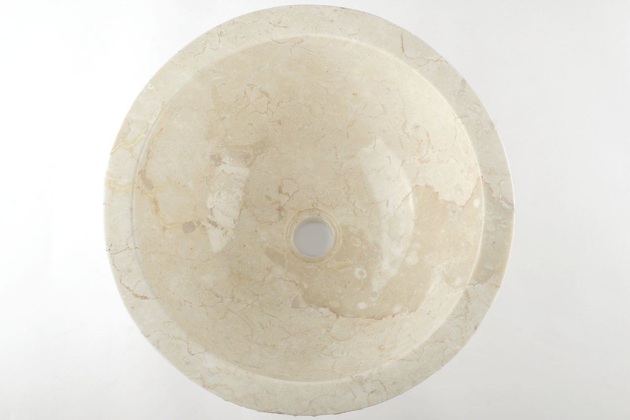 Wit Marmeren Waskom - Oblique | 45x21x15 - BMAM-CREAM - alternate view Wit Marmeren Waskom - Oblique | 45x21x15 - BMAM-CREAM - alternate view