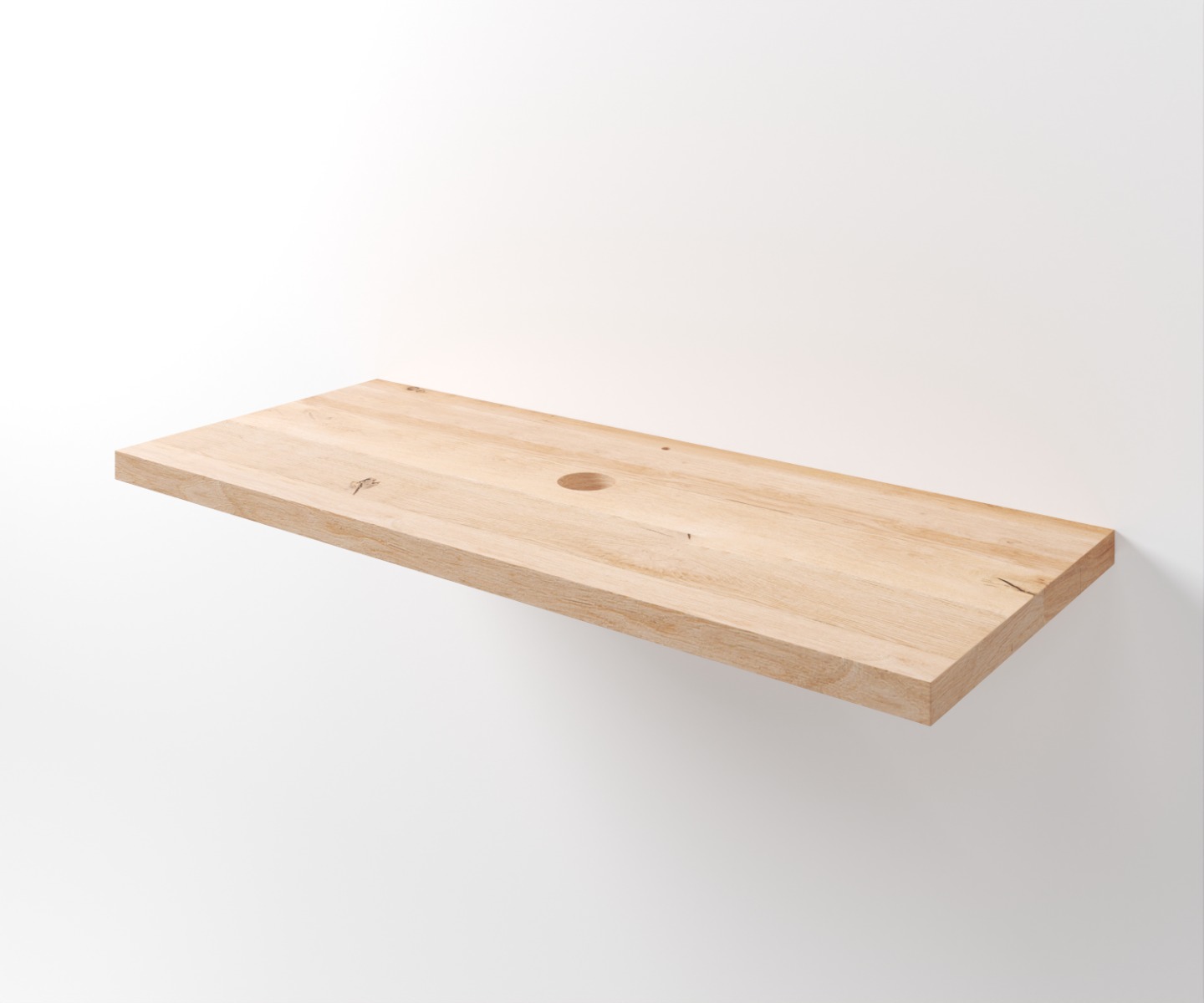Eiken Wastafelblad | 4 cm | Massieve Werkblad Eikenhout  - view 3